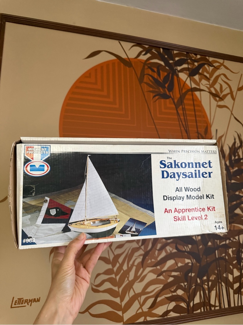 Vintage Midwest Products "The Sakonnet Daysailer" Wood Model Boat Kit #983